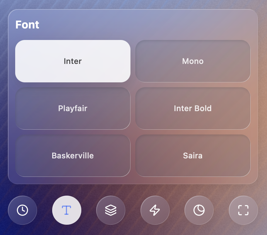Fonts and Typography Settings